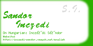 sandor inczedi business card